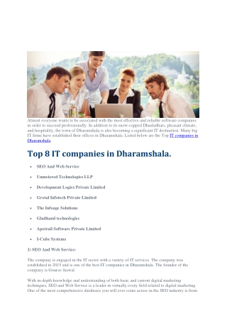 It Companies In Dharamshala