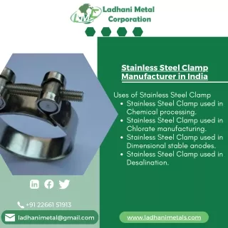 SS Clamp| Titanium Tank| Titanium F67 Foil-Ladhani Metal Corporation