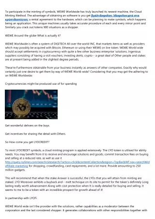 to participate in the minting of symbols wewe