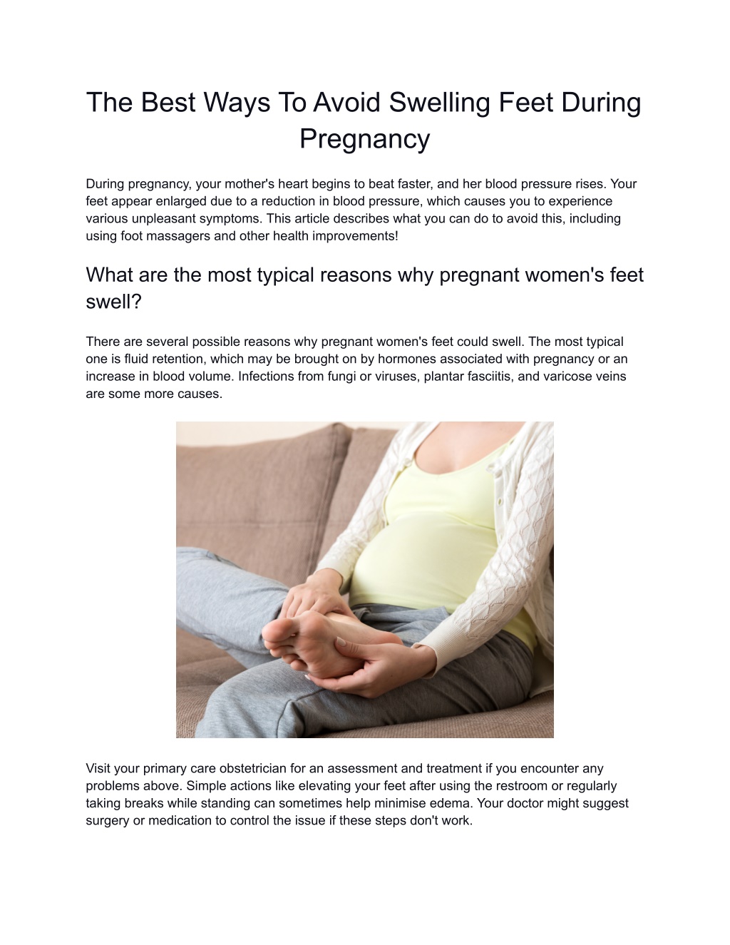 PPT - The Best Ways To Avoid Swelling Feet During Pregnancy PowerPoint ...