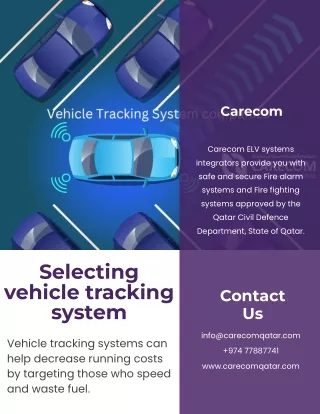Selecting a vehicle tracking system