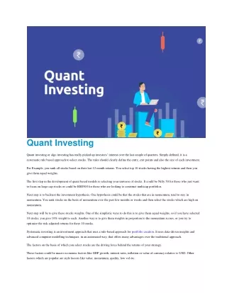 quant investing