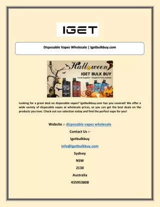 Disposable Vapes Wholesale | Igetbulkbuy.com