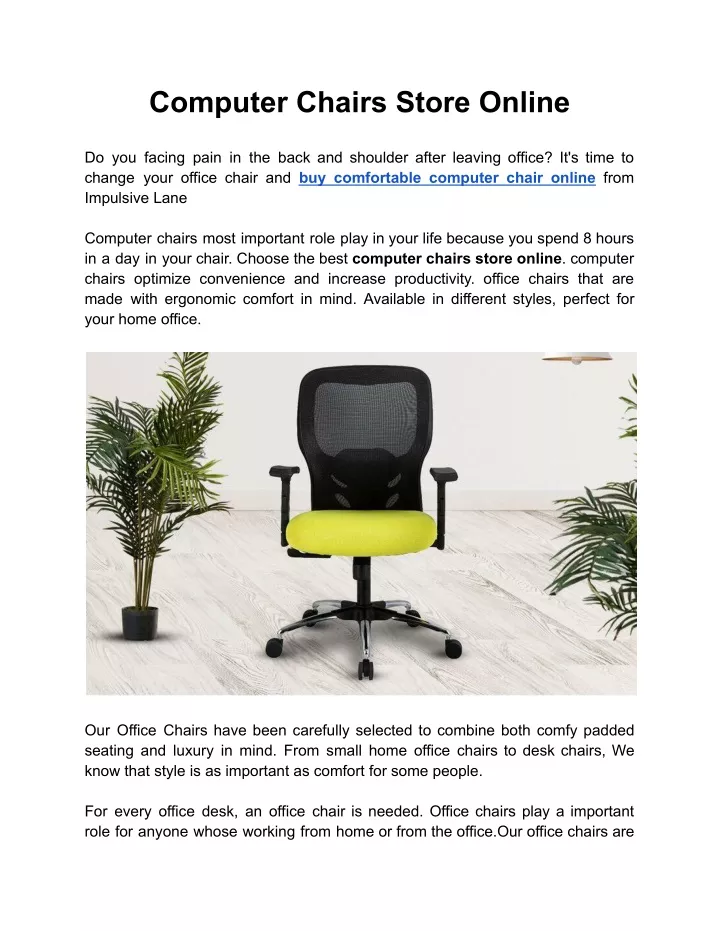 computer chairs store online