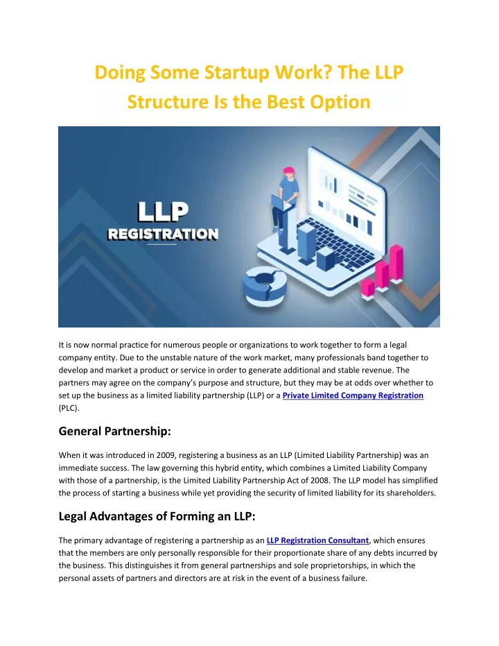 doing some startup work the llp structure