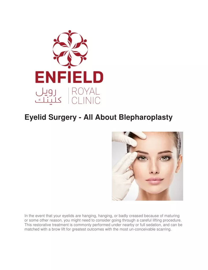 eyelid surgery all about blepharoplasty