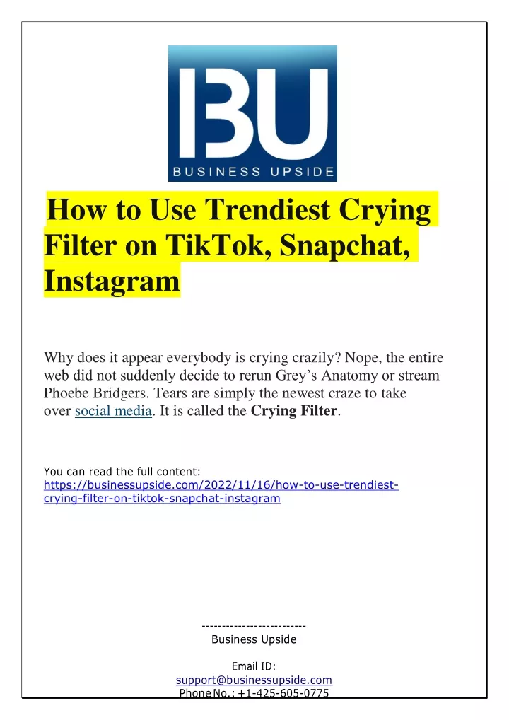 how to use trendiest crying filter on tiktok