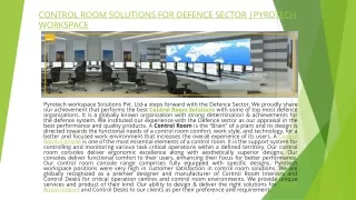 CONTRol ROOM SOLUTIONS