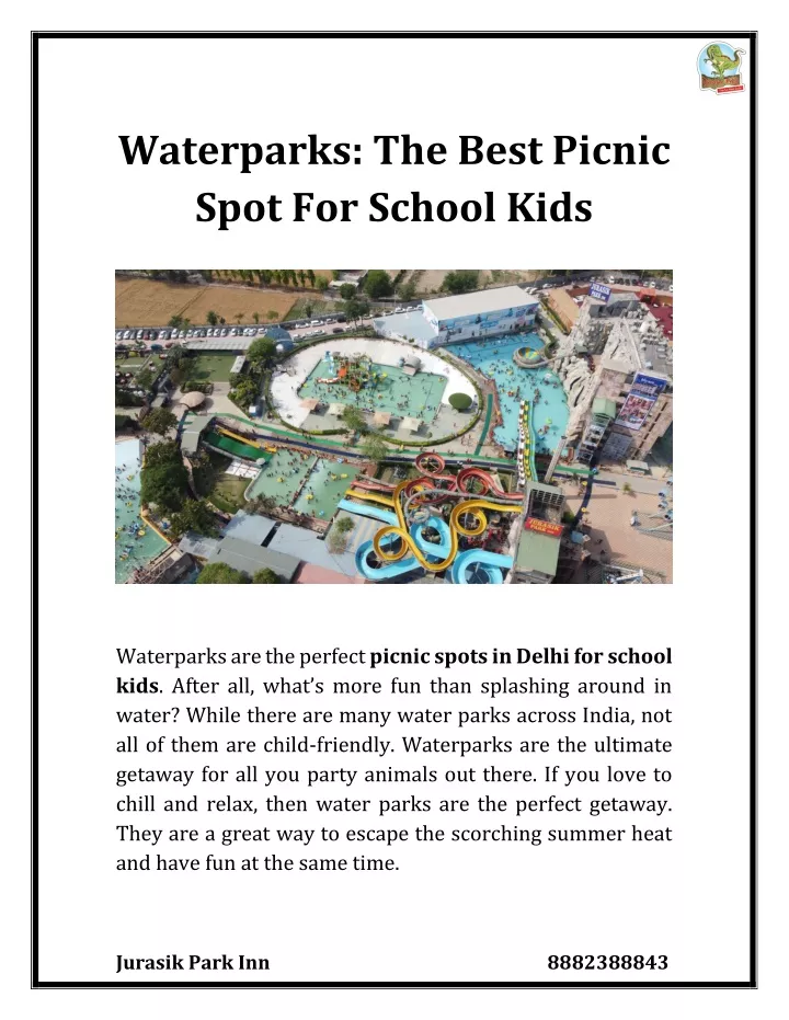 waterparks the best picnic spot for school kids