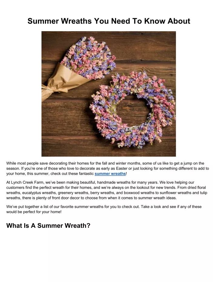 summer wreaths you need to know about