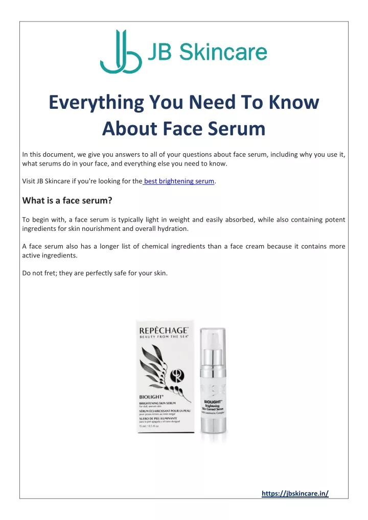 everything you need to know about face serum