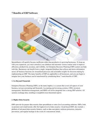 7 benefits of erp software