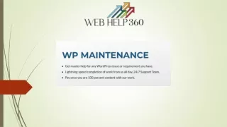 WP MAINTENANCE ppt