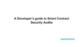 A guide to smart contract security audits