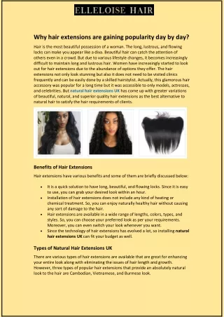 why hair extensions are gaining popularity