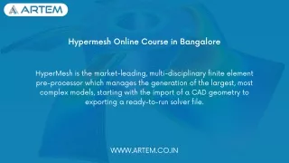 Hypermesh Online Course in Bangalore