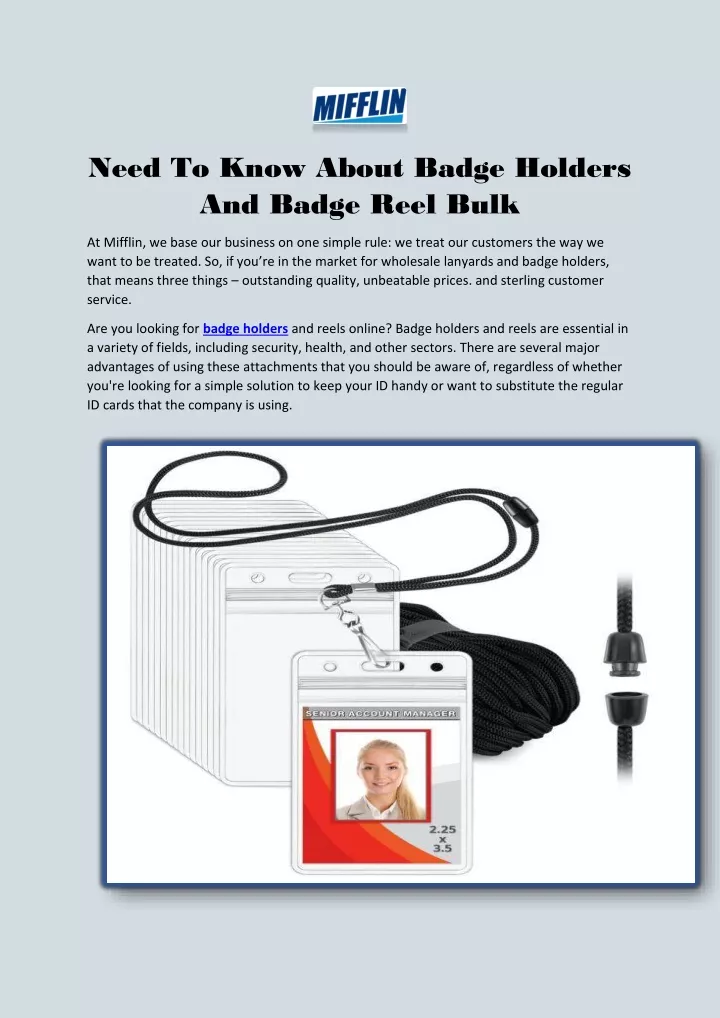 need to know about badge holders and badge reel