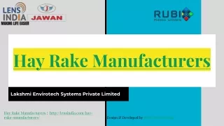 Hay Rake Manufacturers  | Lakshmi Envirotech Systems