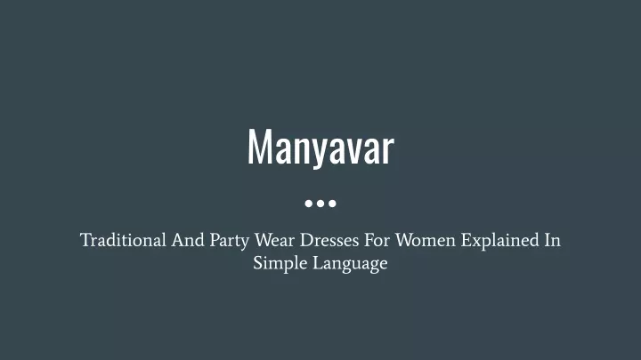 manyavar