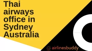 Thai airways reservations office Sydney