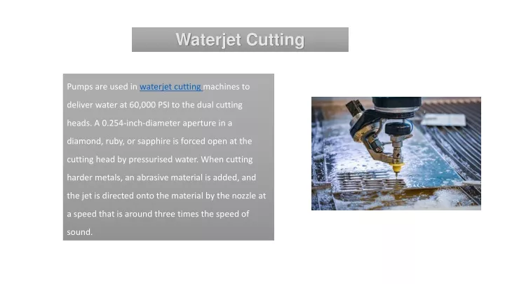 waterjet cutting