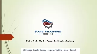 online traffic control person certification
