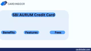 SBI AURUM Credit Card