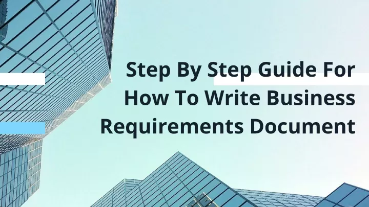 step by step guide for how to write business