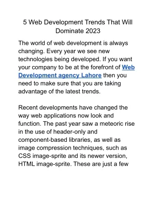 5 web development trends that will dominate 2023