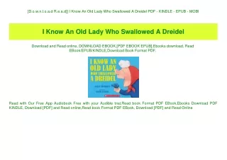 [D.o.w.n.l.o.a.d R.e.a.d]] I Know An Old Lady Who Swallowed A Dreidel PDF - KINDLE - EPUB - MOBI