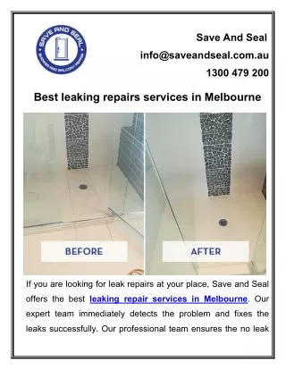 Best leaking repairs services in Melbourne