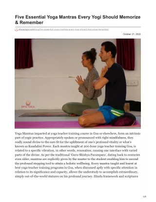 diyayoga.com-Five Essential Yoga Mantras Every Yogi Should Memorize amp Remember