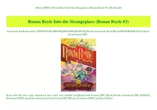 ((Read_[PDF])) Ronan Boyle Into the Strangeplace (Ronan Boyle #3) (Ebook pdf)