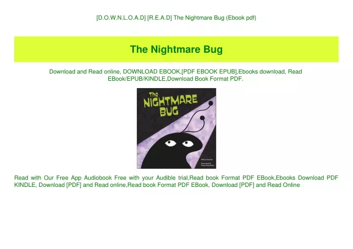 d o w n l o a d r e a d the nightmare bug ebook
