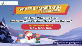 Winter Immersion Programme