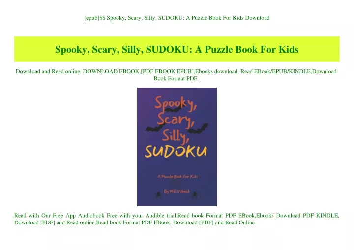 epub spooky scary silly sudoku a puzzle book