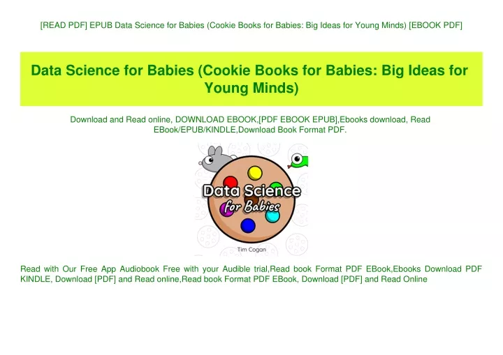read pdf epub data science for babies cookie