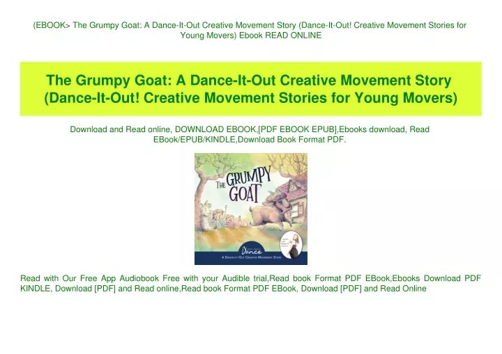 ebook the grumpy goat a dance it out creative