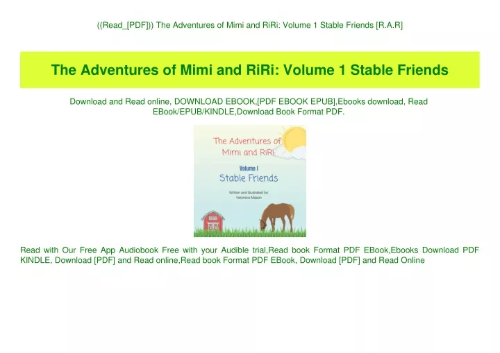 read pdf the adventures of mimi and riri volume