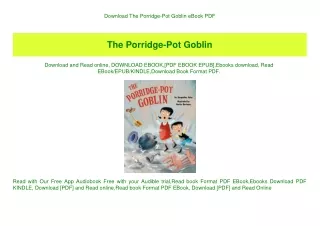 Download The Porridge-Pot Goblin eBook PDF
