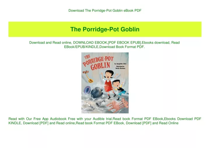 download the porridge pot goblin ebook pdf