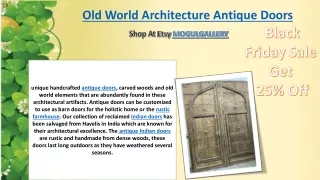 old world architecture antique doors