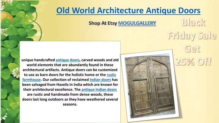 old world architecture antique doors