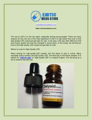 LSD For sale