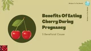 Benefits Of Eating Cherry During Pregnancy