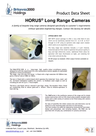 Long Range Surveillance Camera