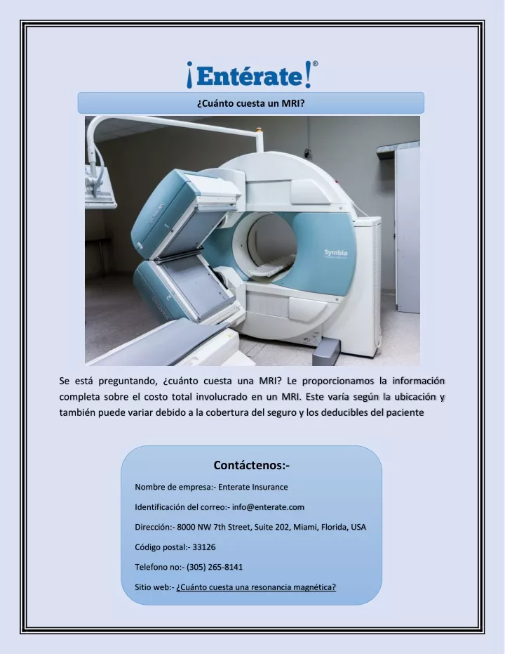 cu nto cuesta un mri