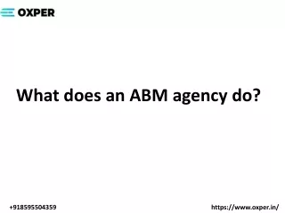 What Does An ABM Agency Do?