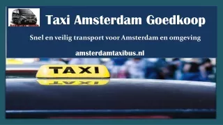Taxi Amsterdam Goedkoop