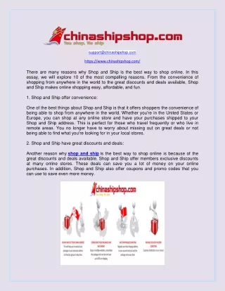 Shop And Ship